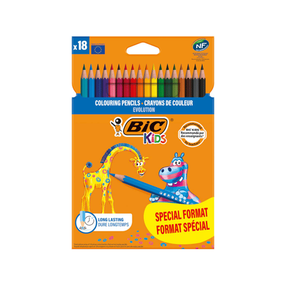 Bic Kids Evolution Ecolutions Potloden Etui 18 Stuks
