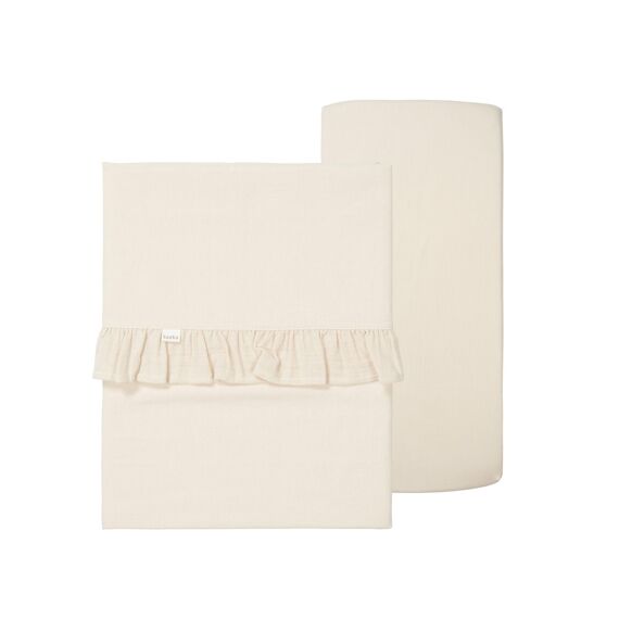 Koeka Faro Wieglaken En Hoeslaken Set Ruffle 108 Warm White