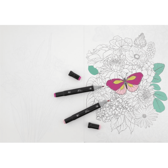 Marker Kleurvellen 25X35Cm 16St Bloemen