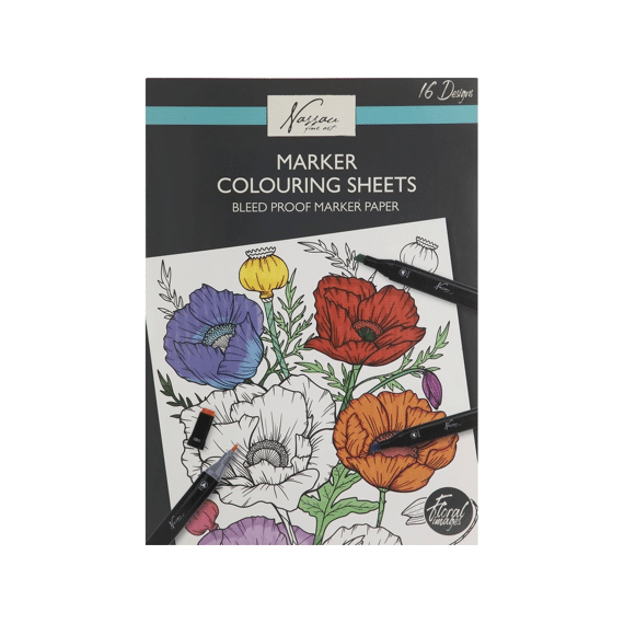 Marker Kleurvellen 25X35Cm 16St Bloemen