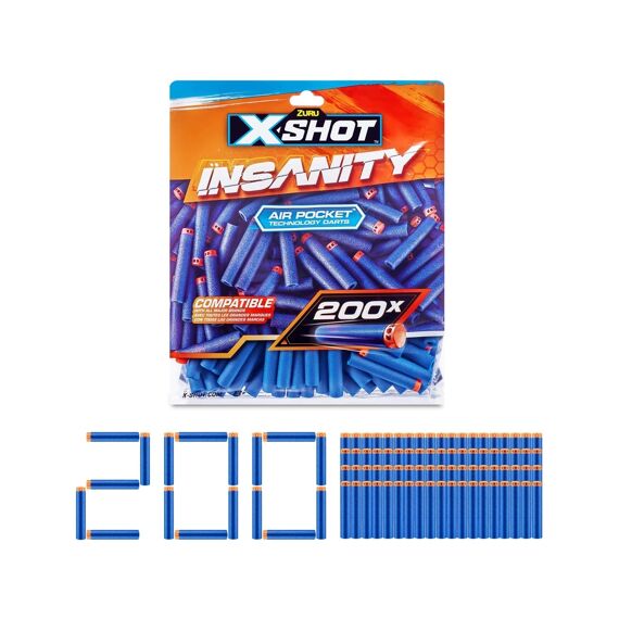 X-Shot Insanity 200 Darts Pack Refill