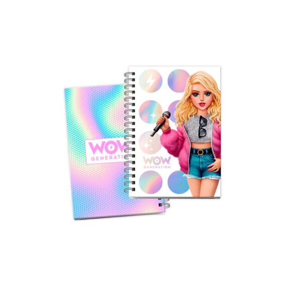 Wow Generation Notitieboek A5 Hard Cover Wire-O Met Stickervel