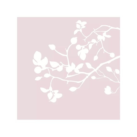 Ppd Pure Branch Rose Servetten 25X25Cm 20 Stuks
