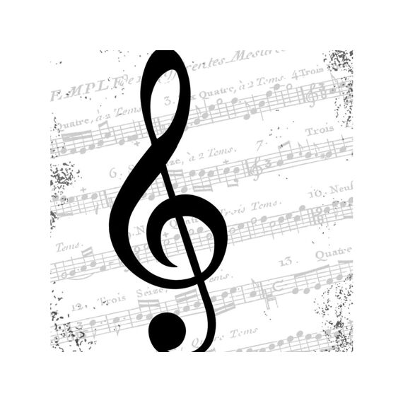 Ppd I Love Music Servetten 25X25Cm - 20 Stuks