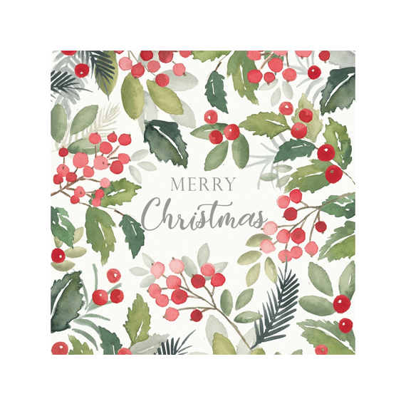 Ppd Merry Berries White Servetten 33X33Cm - 20 Stuks