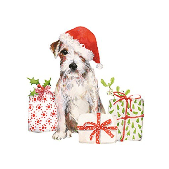 Ppd Chirstmas Pup Servetten 33X33Cm - 20 Stuks