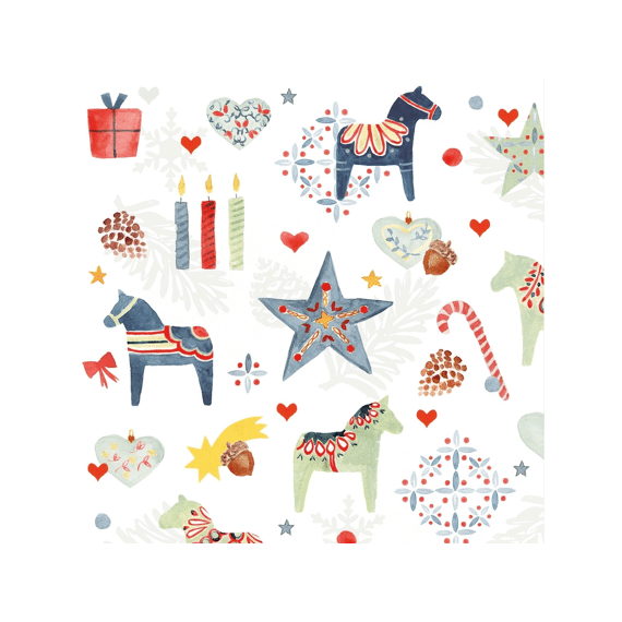 Ppd Scandic Joy Servietetn 33X33Cm - 20 Stuks
