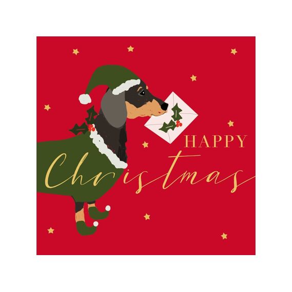 Ppd Xmas Dog Servetten 33X33Cm - 20 Stuks