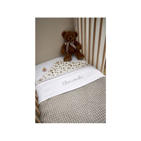 Meyco Baby Wafel Teddy Ledikantdeken 100X150Cm Greige