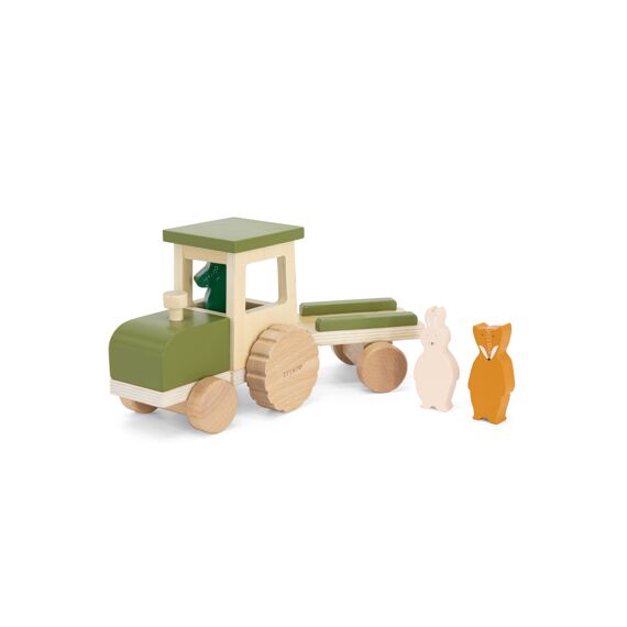 Trixie Houten Tractor Met Aanhangwagen