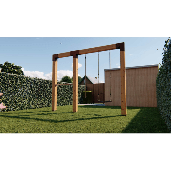 Premium Schommel Anna 300cm 3 Schommelhaken Met Duikelstang 90cm Rvs