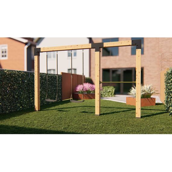 Premium Schommel Anna 400cm 4 Schommelhaken Met Duikelstang 125cm Rvs