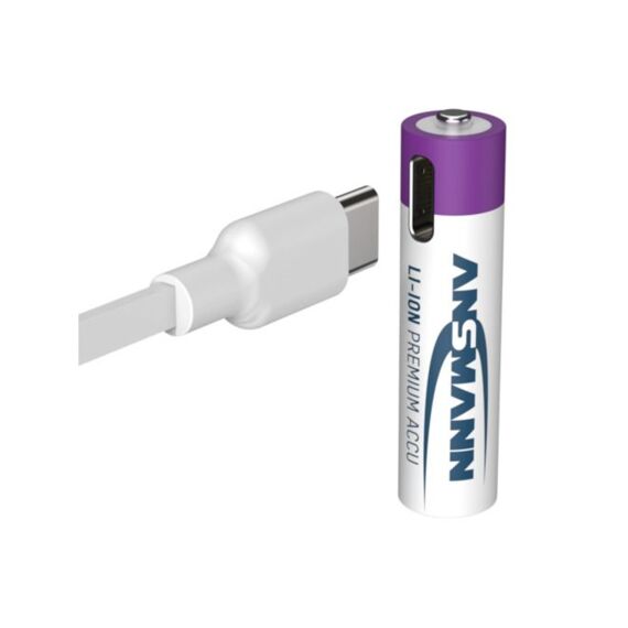 Oplaadbare Batterijen Lithium-Ion-1.5V-Aaa/Type500 4 stuks + laadkabel USB-C