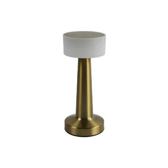 Tafellamp Rond Lampa Goud/Wit L9B9H21Cm