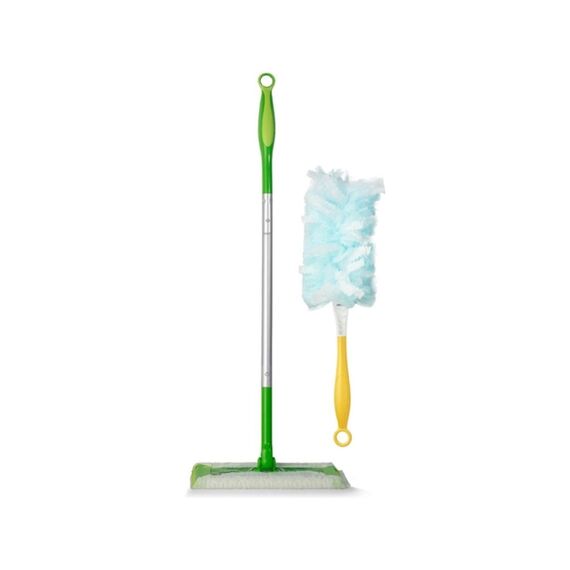 Swiffer Kit 2-In-1 Dry Starterkit Met 8 Doekjes + Duster Starterkit + 1 Duster