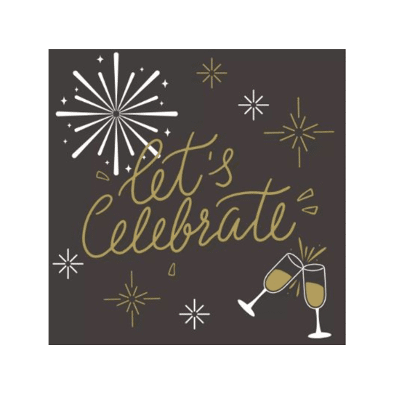 Duni Servet 33X33Cm 20 Stuks Let'S Celebrate