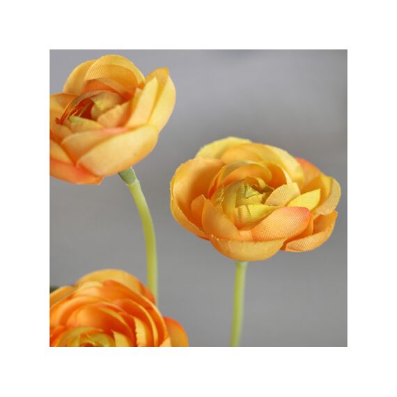 Ranunculus Pick Met 3 Bloemen 24Cm Orange