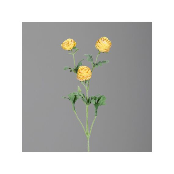 Ranunculus Met 3 Bloemen 72Cm Geel