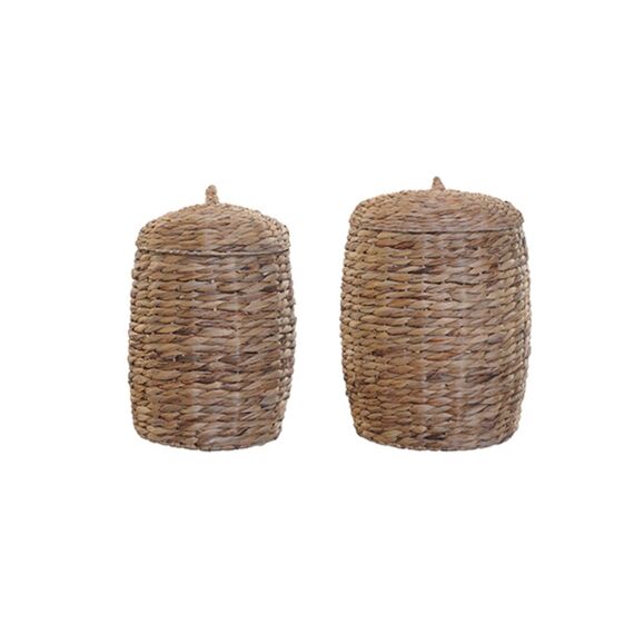 Basket Water Hyacinth Natural S 45Cm