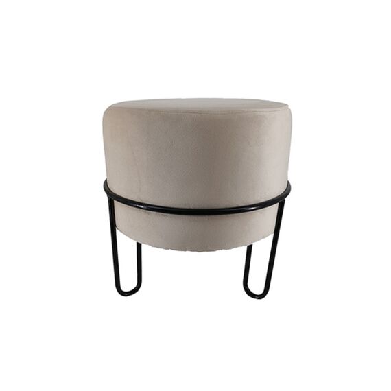 Pouf Juru W/Legs 40Cm Beige