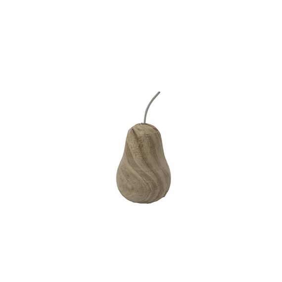 Deco Pear Wood Natural 10X10X20Cm