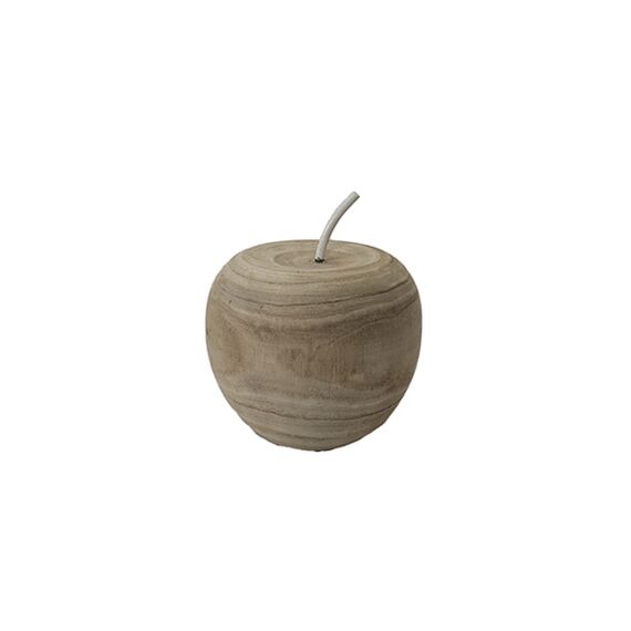 Deco Apple Wood Natural 15X15X18Cm