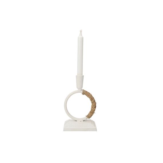 Candle Holder Medina Natural/White 13X9X22Cm