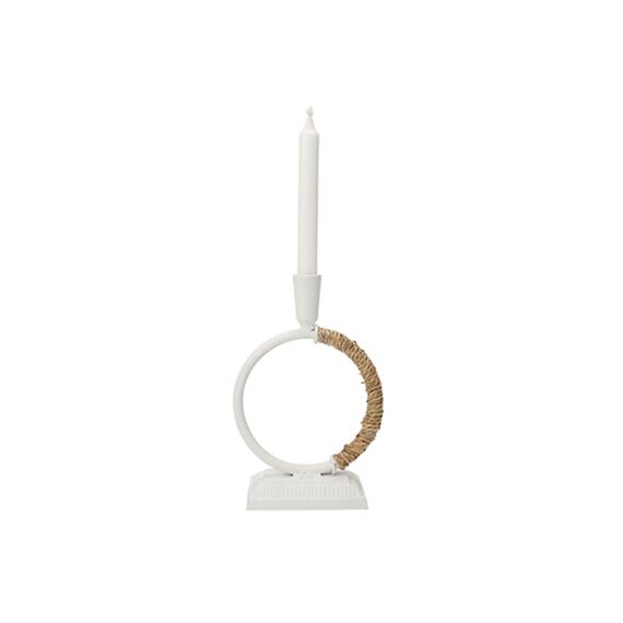 Candle Holder Medina Natural/White 16X9X25Cm