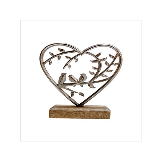 Deco Heart Viraco Metal Natural/Silver 5X22X19