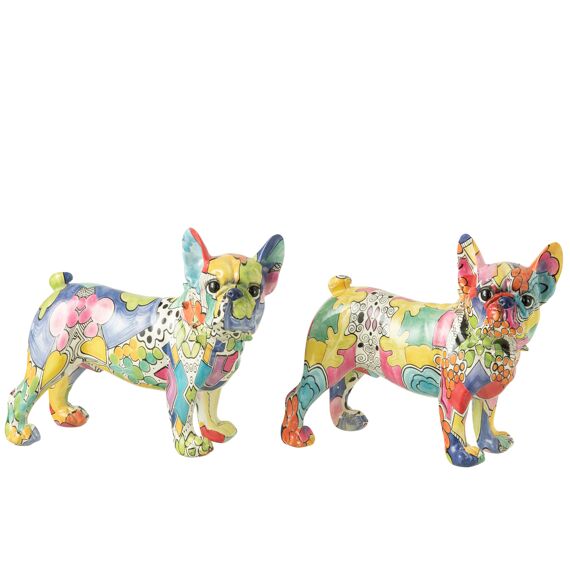 Bulldog Ogen Staand Pop-Art Polyester 24X11,5X21,5Cm