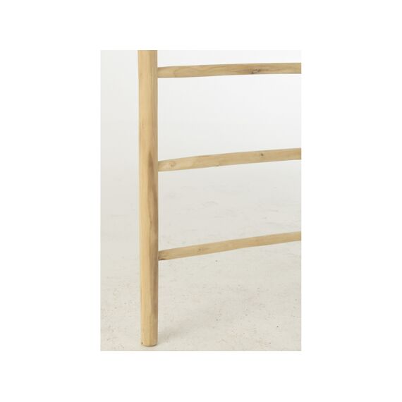 Ladder 5 Steps Teak Wood Nat 90X6X150Cm