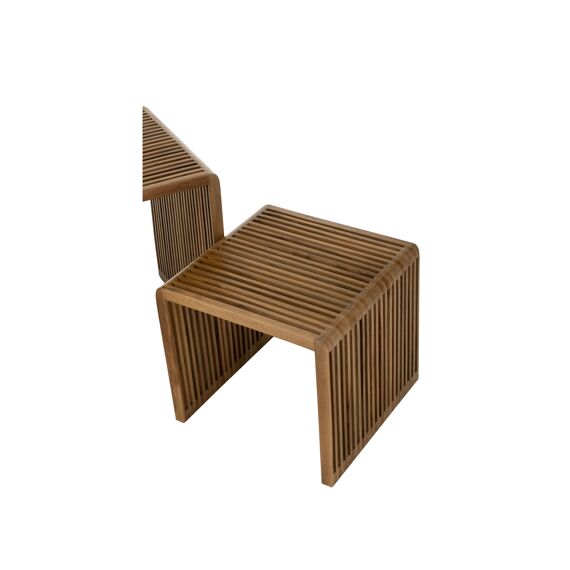 Koffietafel Kubus Recht Teak Naturel Small 40X40X35Cm