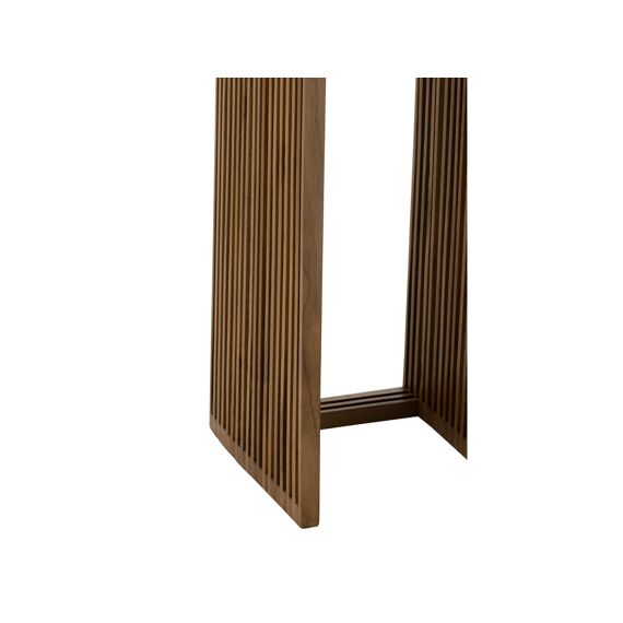 Zijtafel Kubus Recht Teak Naturel - Large - 34X34X88Cm