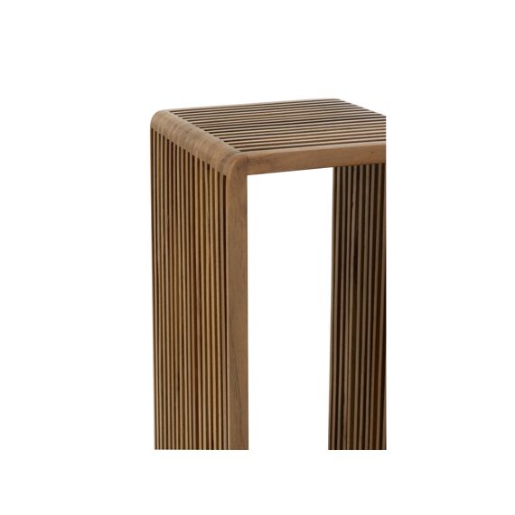 Zijtafel Kubus Recht Teak Naturel - Large - 34X34X88Cm