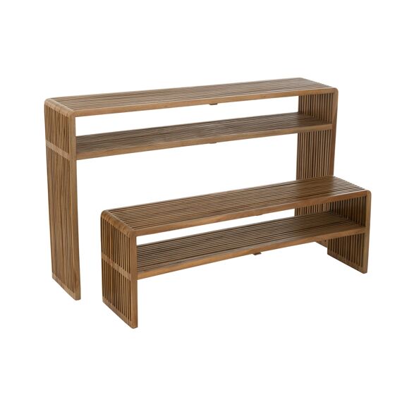 Console Schap Recht Teak Naturel - Small - 118X30X40Cm