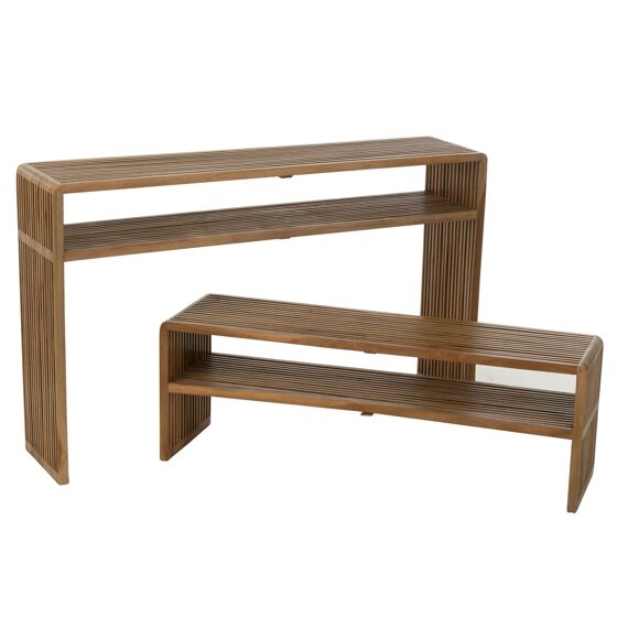 Console Schap Recht Teak Naturel - Small - 118X30X40Cm