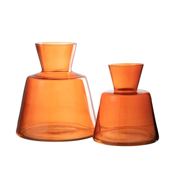 Vaas Conisch Glas Oranje Large 19,5X19,5X20,5Cm