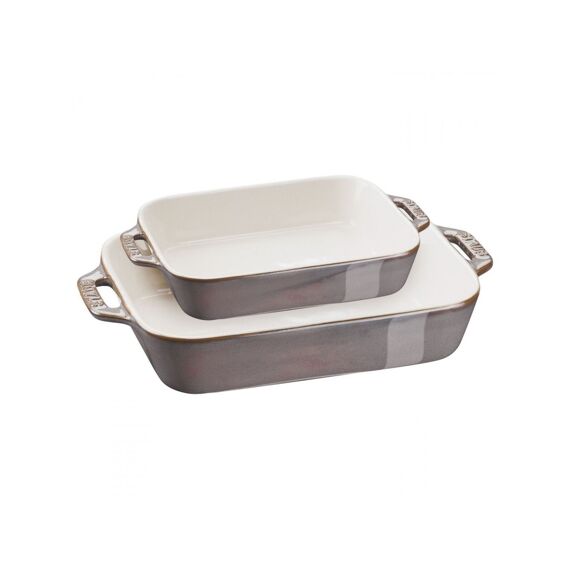 Staub Ceramic Ovenschalenset 2-Delig Grijs