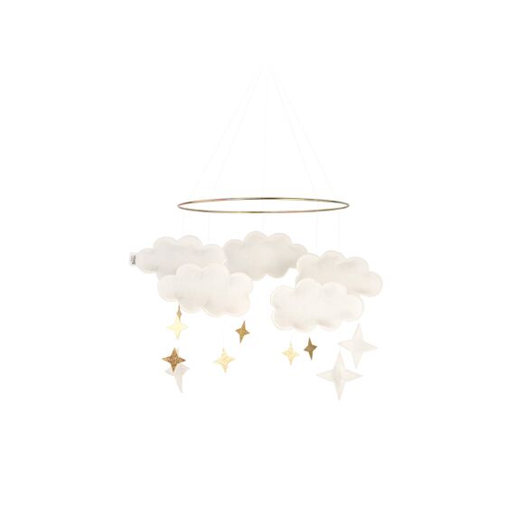 Baby Bello Mobiel Fantasy Clouds Pearl White