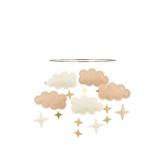 Baby Bello Mobiel Fantasy Clouds Sandy Rose