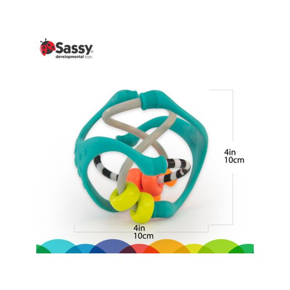 Sassy Busy Ball Flexibele Speelbal Met Kralen