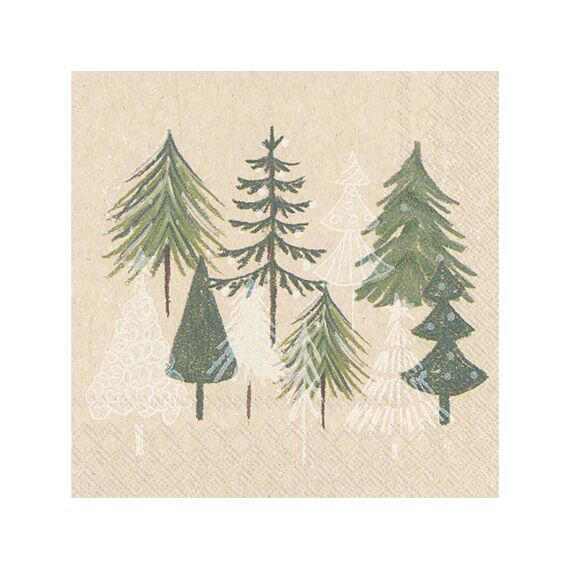 Ihr 10194 Green Xmas Trees Lunchservet