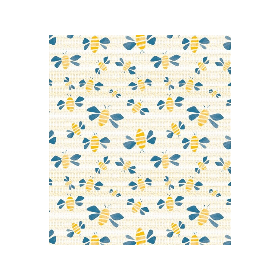 Finesse Captain Cook Toile Cirée 20Cm Let It Bee Mosaic Blue
