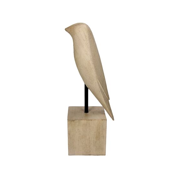 Ornament Bird Polyresin Ivory 11X8.7X30Cm