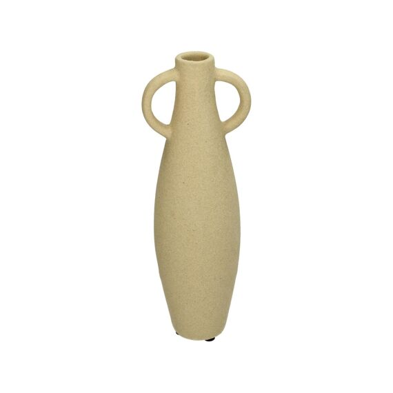 Vase Fine Earthenware Beige 8.5X6.5X25Cm
