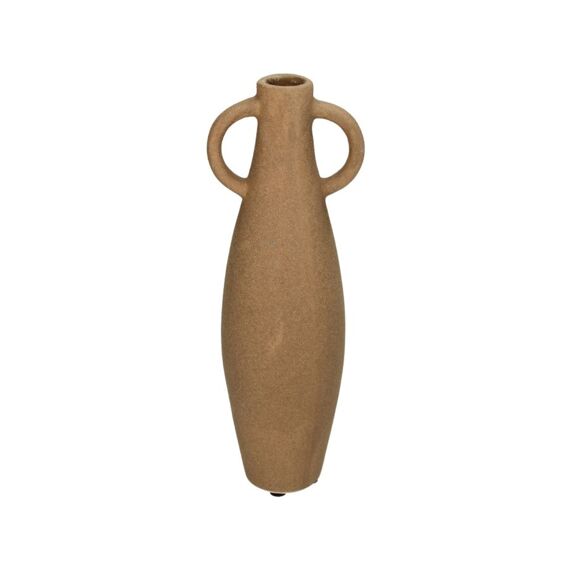 Vase Fine Earthenware Brown 8.5X6.5X25Cm