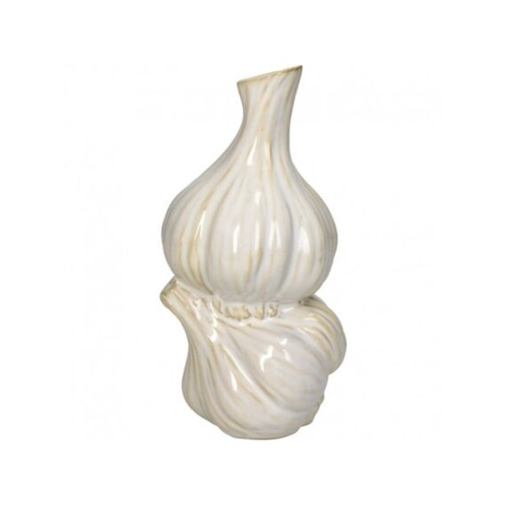 Vase Garlic Fine Earthenware White 8.6X8.3X16.8Cm