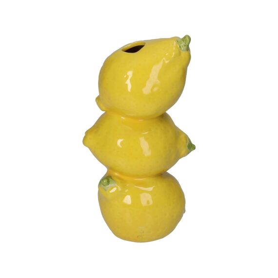 Vase Lemon Fine Earthenware Yellow 10.5X8.5X19.5Cm