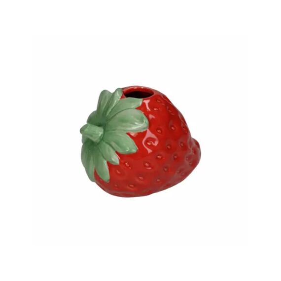Vase Strawberry Fine Earthenware Red 12.5X10.4X10Cm