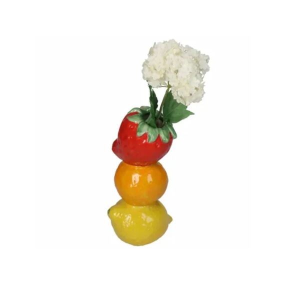 Vase Fruits Fine Earthenware Multi 9.6X8X19.5Cm